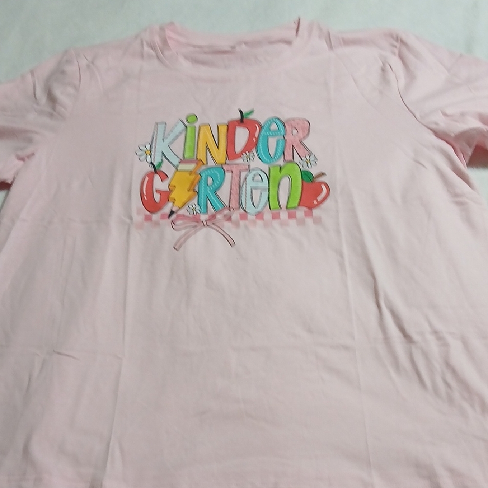 Kids Pink 'Kindergarten' Graphic Tee